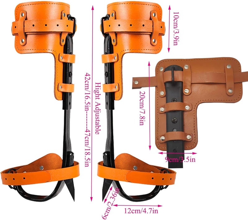 Rohseson Tree Climbing Spikes, Tree Climbing Gear with Non-Slip Pedal, Adjustable Tree Climbing Tool Set - Image 5